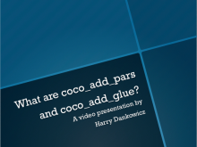 What are coco_add_pars and coco_add_glue?